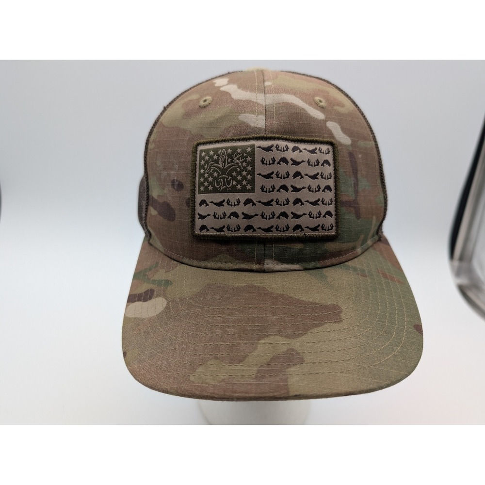 Sportsman Multicam Duck Flag Trucker Hat Camo Snapback Mesh Cap Mens OSFM